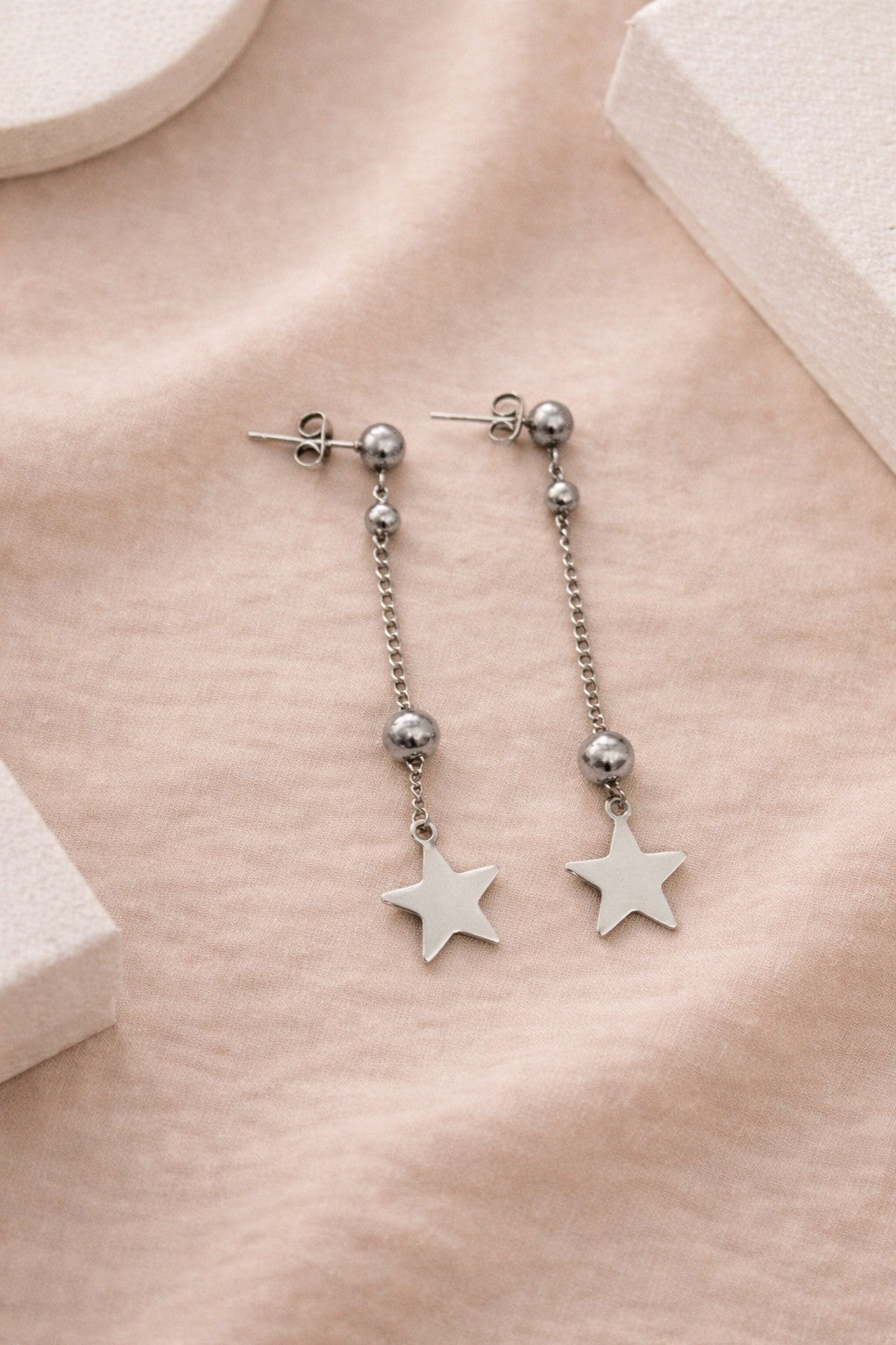Star Drop Earrings – Stainless Steel