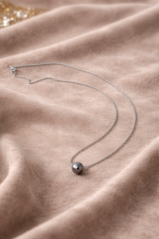 Hematite Bead Stainless Steel Necklace