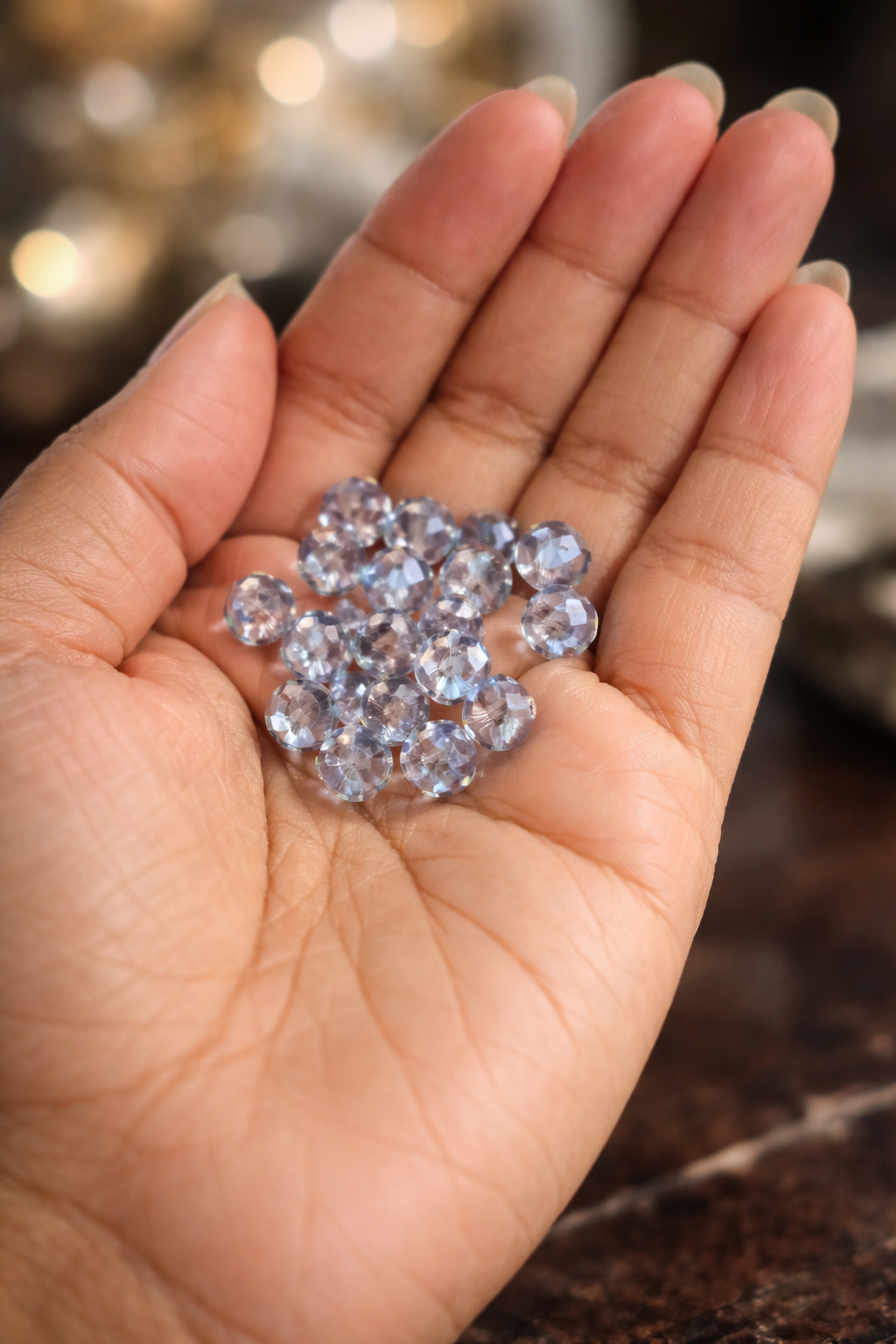 Soft Sky – Crystal Glass Stainless Steel Bracelet