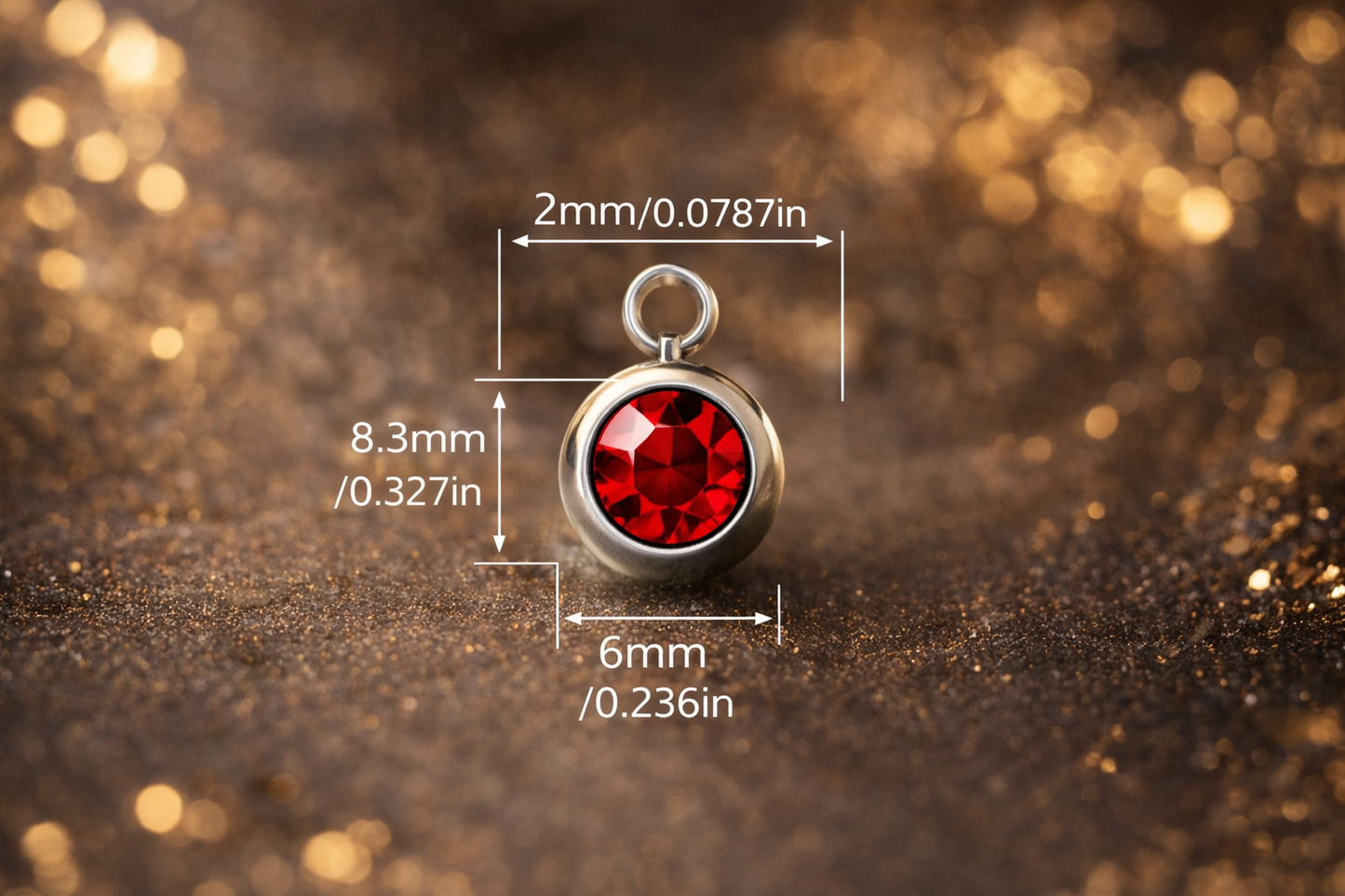 Crimson Glow Drop Earrings