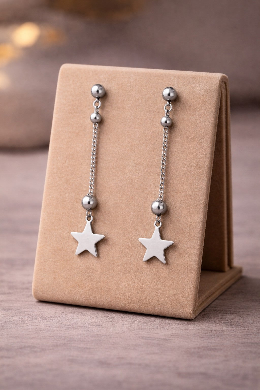 Star Drop Earrings – Stainless Steel