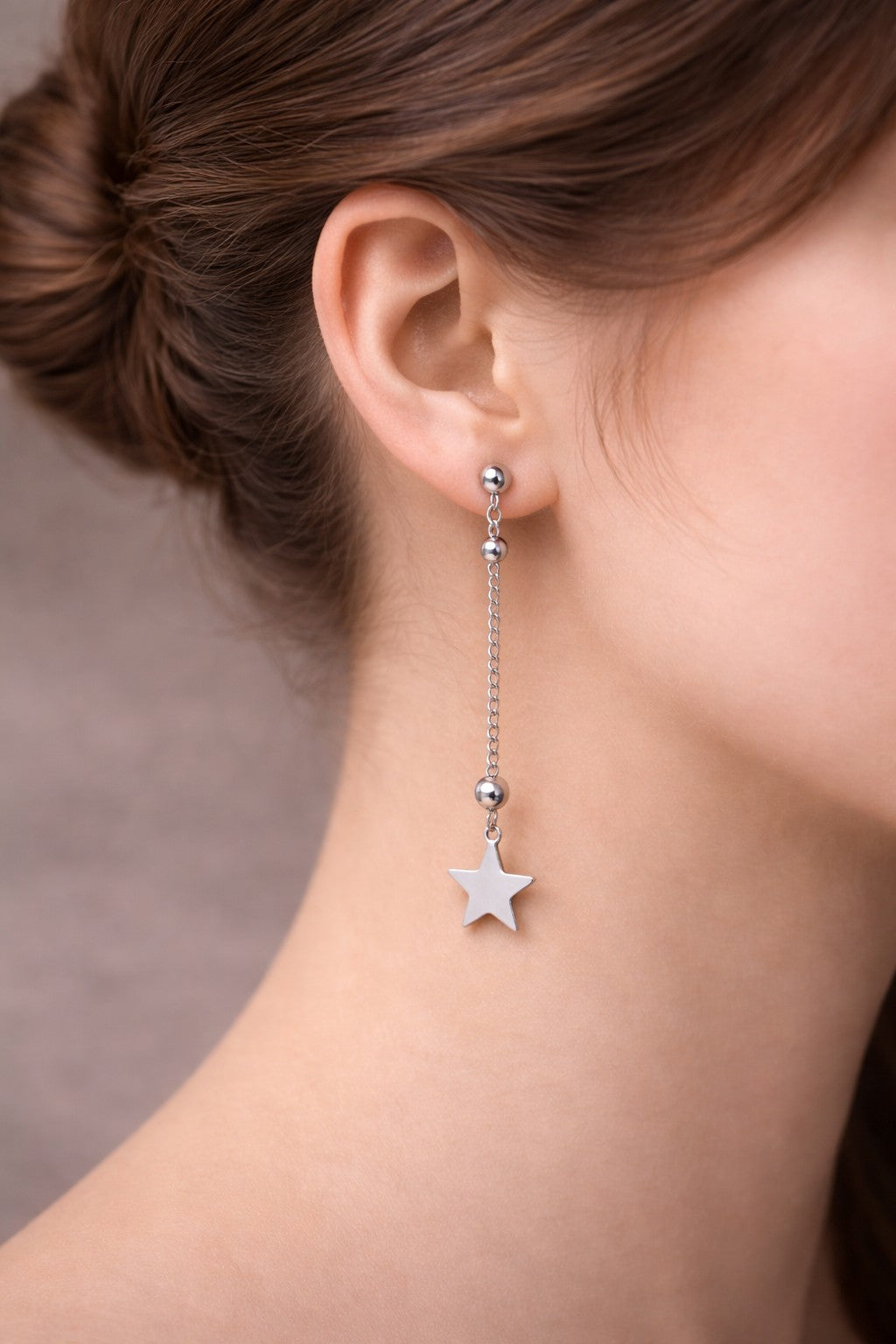 Star Drop Earrings – Stainless Steel