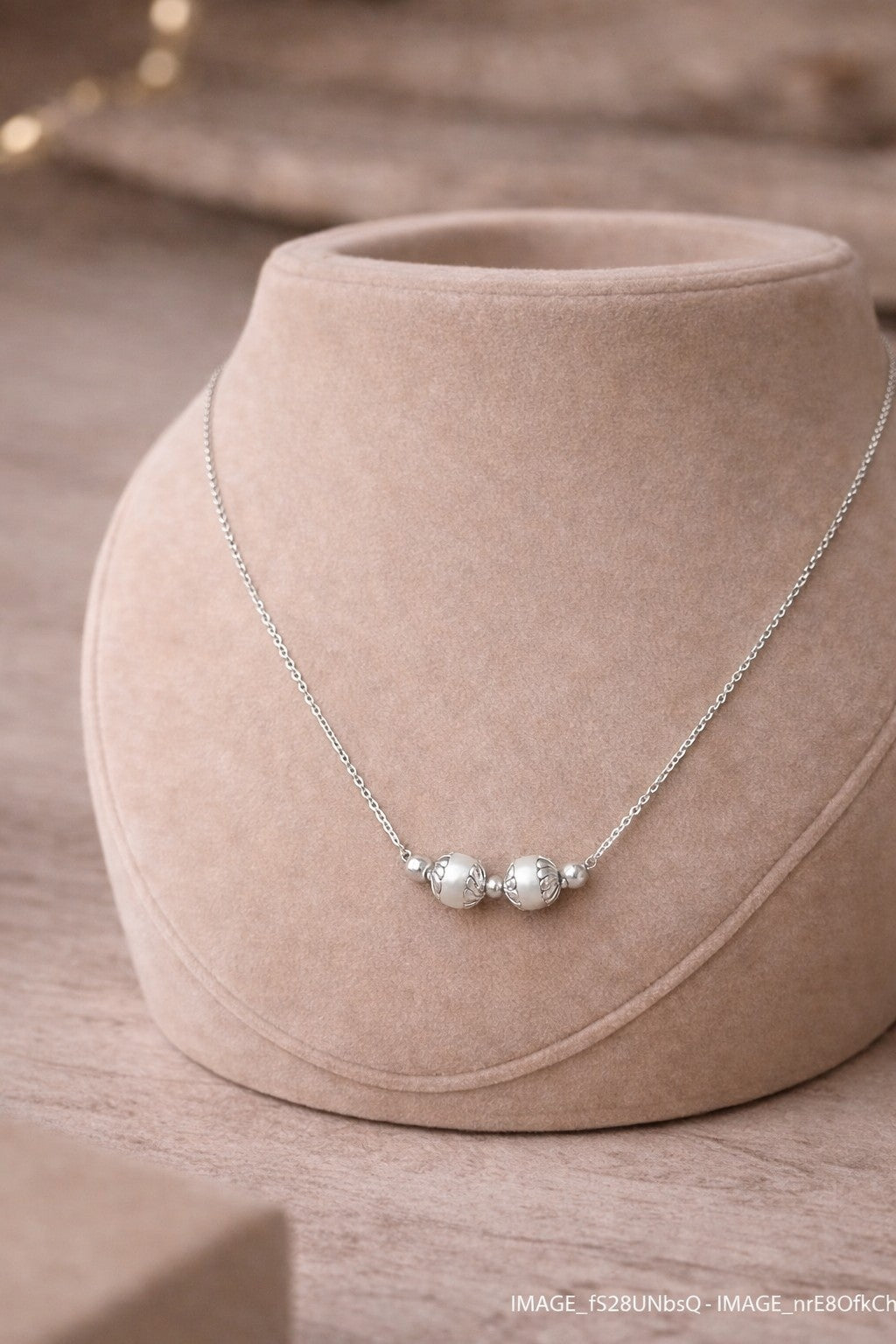 Everyday Double Pearl Necklace – Stainless Steel
