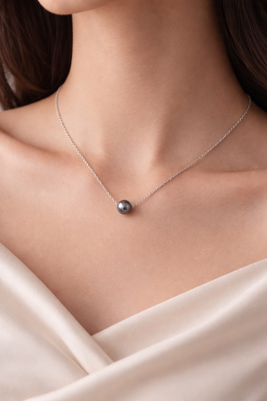 Hematite Bead Stainless Steel Necklace