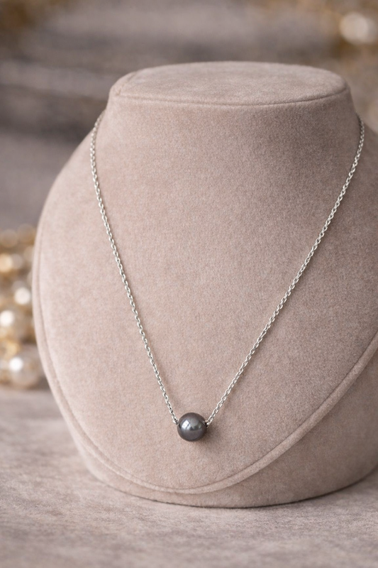 Hematite Bead Stainless Steel Necklace