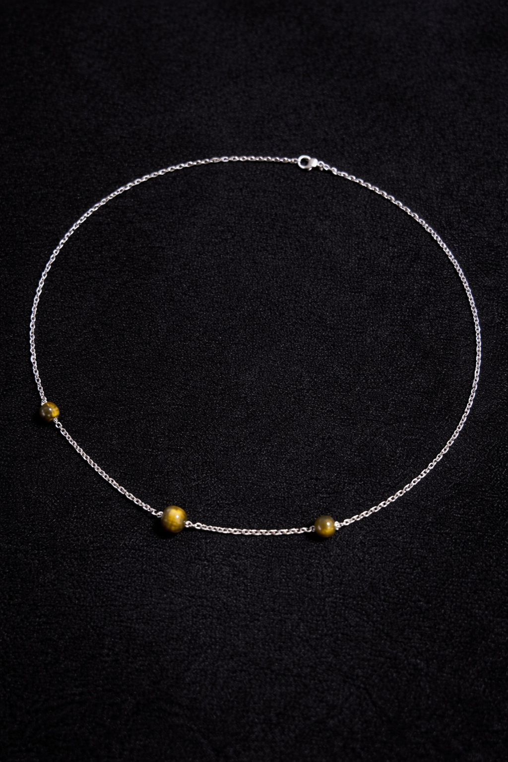 Tiger Eye Trio Necklace – Stainless Steel