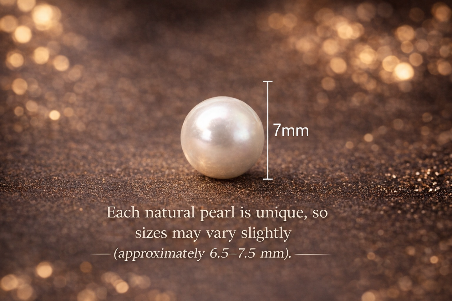 7mm freshwater pearl size detail for pearl drop hoop earrings by A Gift NZ
