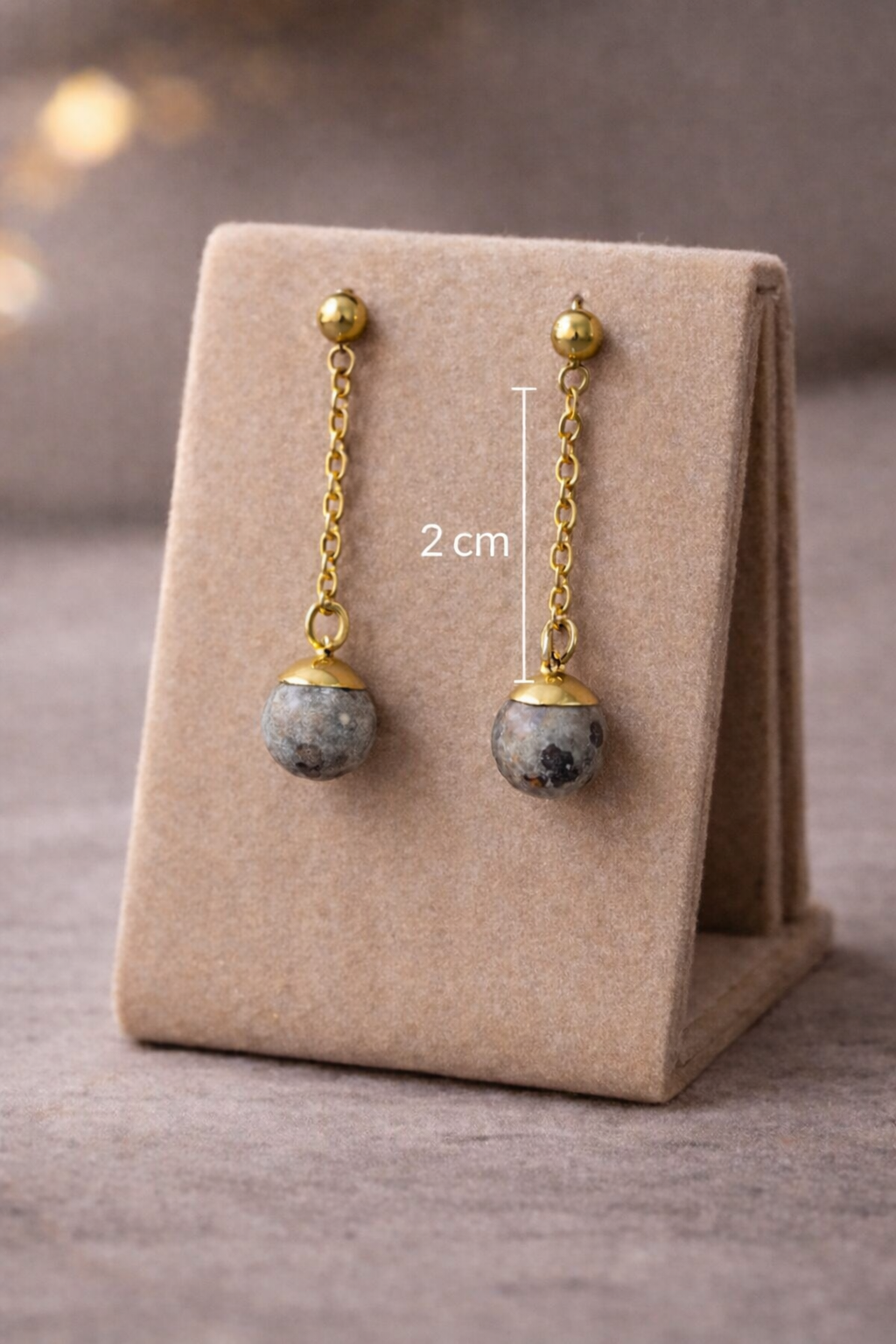 Flame Stone Drop Earrings – Stainless Steel