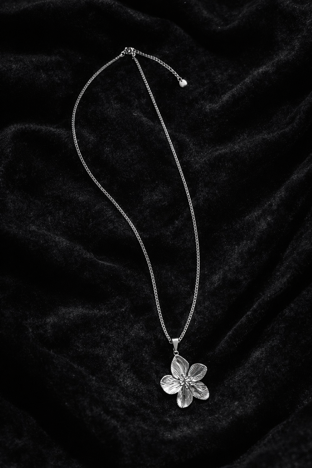 Stainless Steel Floral Necklace
