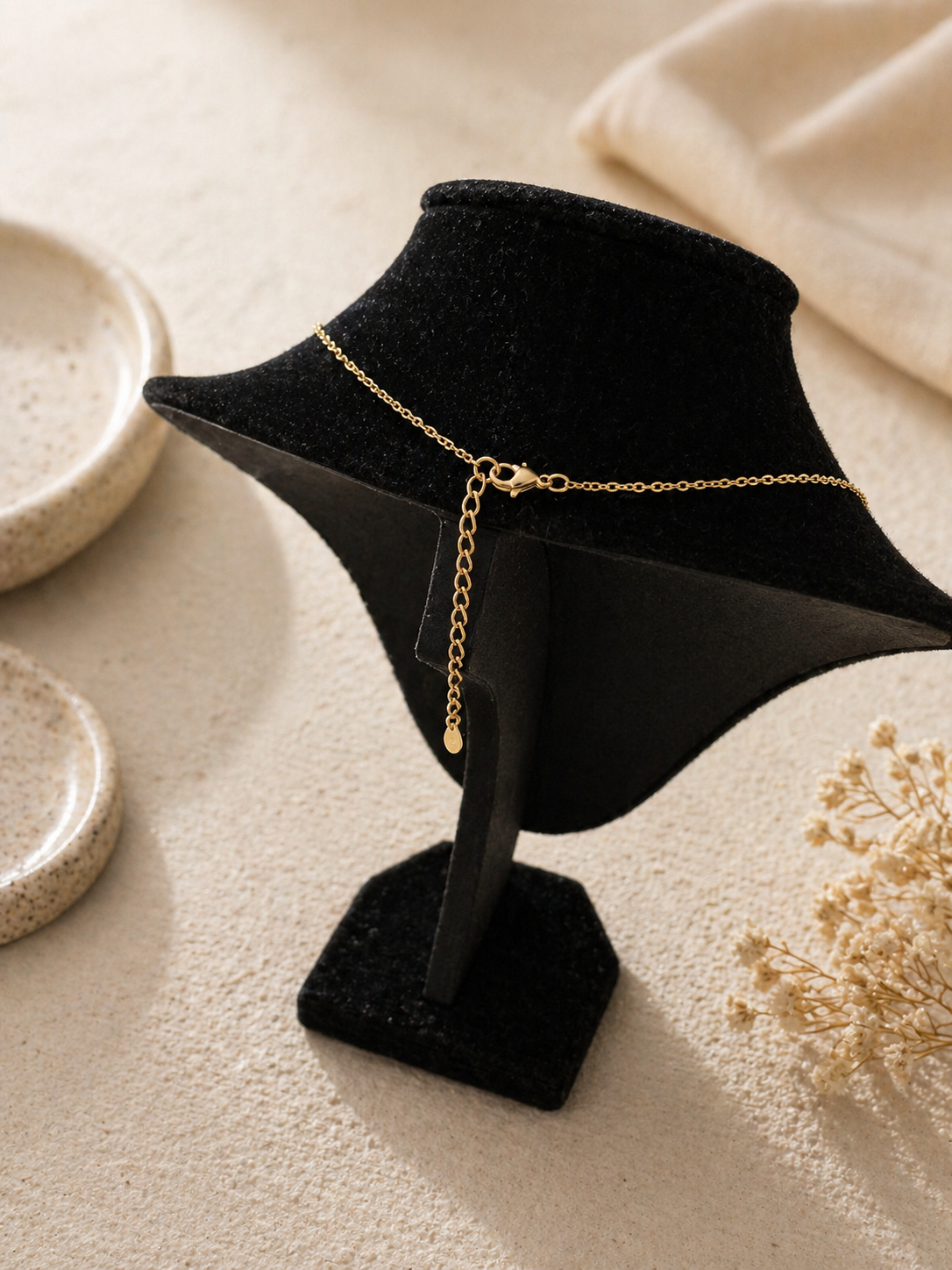 Gold Disc Chain Necklace-316L Stainless Steel