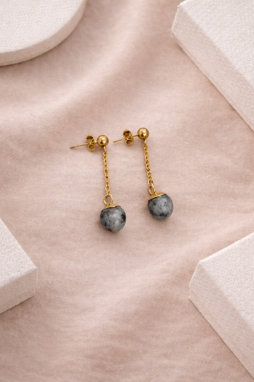 Flame Stone Drop Earrings – Stainless Steel